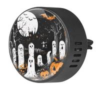 2 clips de ventilación para coche, ambientador con estampado de calabaza, árbol muerto de Halloween, difusor de aceites esenciales de aromaterapia