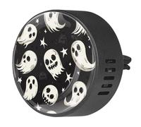 2 clips de ventilación para coche, ambientador con impresiones de fantasmas de Halloween, difusor de aceite esencial de aromaterapia