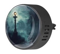 2 clips de ventilación para coche, ambientador con impresiones espeluznantes de cementerio, difusor de aceite esencial de aromaterapia