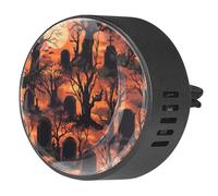 2 clips de ventilación para coche, ambientador con tumbas de árbol muerto, impresiones de luna llena, difusor de aceite esencial de aromaterapia