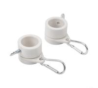 2 clips giratorios para mástil de bandera para postes de 1 pulgada de diámetro con anillos de montaje, función antienvoltura que mantiene las banderas en movimiento suavemente sin torcerse