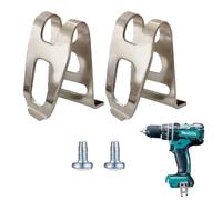2 clips para cinturón compatibles con ventilador inalámbrico Makita, gancho de cinturón de acero inoxidable, gancho de repuesto para herramientas eléctricas, multiuso (2 colores de acero + 2