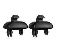 2 clips para parasol (negro), 2 unidades de soporte para visera de sol, para Audi A3 A4 A4 8P A1 A7 B7 B8, clip para parasol de coche, gancho accesorio, clip de gancho para parasol