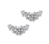 2 clips para zapatos de boda, desmontables, elegantes, con diamantes de imitación de cristal, hebillas para zapatos, hermosos tacones altos, decoración para novia, graduación, fiesta, accesorios, 6cm