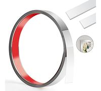 2 cm - 300 cm Molduras Decorativas Pared, Autoadhesivo Moldura Adhesiva Acero Inoxidable, Flexible Moldura Adhesiva Dorado Metalizado Para Marco De Espejo, Techo De Techo, Azulejo (Plata)