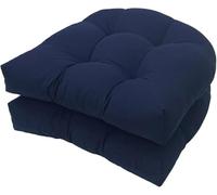 2 Cojines de Asiento Capitoné Resistentes Al Agua, 48 X 48 Cm Cojines en Forma de U para Interiores y Exteriores para Asiento de Silla de Mimbre, Juegos de Cojines para Silla Mecedora