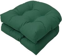 2 Cojines de Asiento Capitoné Resistentes Al Agua, 48 X 48 Cm Cojines en Forma de U para Interiores y Exteriores para Asiento de Silla de Mimbre, Juegos de Cojines para Silla Mecedora