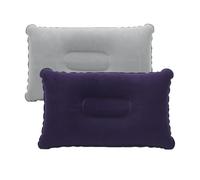 2 cojines inflables para playa, portátiles, para playa, accesorios de playa, para viajes, camping, exteriores, color gris y morado