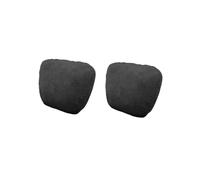 2 cojines para reposacabezas de algodón y alcántara Compatible con BMW, Audi, Tesla, Benz, VW, Toyota, Skoda, Alfa Romeo.(Black)
