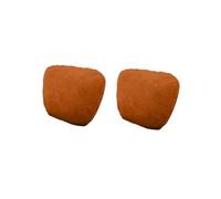 2 cojines para reposacabezas de algodón y alcántara Compatible con BMW, Audi, Tesla, Benz, VW, Toyota, Skoda, Alfa Romeo.(Orange)