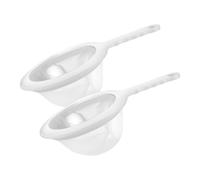 2 coladores de plástico para filtro de kéfir, colador pasante, malla de nailon extrafino, colador fino con asas antideslizantes, adecuado para filtrar yogur, vino láctico y miel
