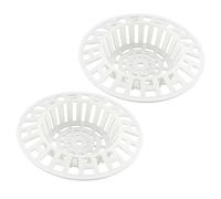 2 coladores de plástico para fregadero, colador de pelo blanco, agujero de tapón de plástico, ligero, filtro de fregadero, trampa de pelo, filtro de residuos, tapón de drenaje para cocina, baño,