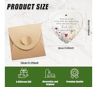 2 Coles Acrílicos De Agradecimiento por El Amor, 2 Sobres De Papel Kraft De Amor, 2 Llaveros De Flores, Regalos Sinceros para Maestros, Joyas Conmemorativas De Agradecimiento.