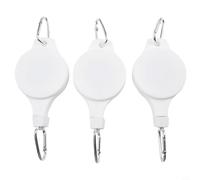 2 colgadores telescópicos para plantas, ajustables hasta 74,5 cm, con mosquetón, para cestas de flores, balcón, jardín, color blanco, capacidad de carga de 8 kg (3)