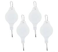 2 colgadores telescópicos para plantas, ajustables hasta 74,5 cm, con mosquetón, para cestas de flores, balcón, jardín, color blanco, capacidad de carga de 8 kg (4)