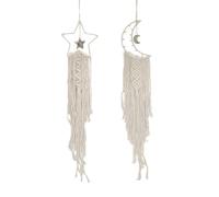 2 colgantes de macramé para colgar en la pared, atrapasueños hechos a mano, tejido bohemio, decoración del hogar, decoración elegante para el hogar, con colgante, regalos, apartamento, decoración de