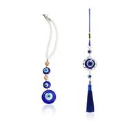 2 Colgantes En Forma De Ojo, Colgantes para Espejo Retrovisor De Coche, Decoración Interior De Coche, Colgantes para El Hogar, Colgantes De Coche con Borlas, Colgantes De Estilo Creativo