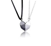 2 Collar MagnéTico para Parejas, Collares a Juego collares mejores amigos amistad cadena collar cumpleaños regalos cadena colgante regalos para niñas Regalo RomáNtico Sorpresa para Novia,Novio, Marido