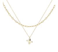 2 Collares con Letras de Burbuja Personalizables, Collar con Inicial de Burbuja Multicapa para Mujer Delicado Collar Tipo Gargantilla con Alfabeto Dorado para Mujer Joyería de Moda Regalos (X)