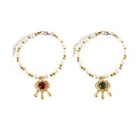 2 collares de perlas para perros y gatos, diamantes de imitación para mascotas, colgantes de campanas para perros pequeños y gatos, cachorros, accesorios de vestir