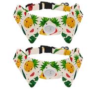 2 collares de perro con pajarita, piña, fruta, sandías, collares con pajarita, corbatines para mascotas para cachorros pequeños y medianos, gatitos, conejos