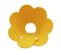 2 collares de recuperación de gato isabelino en forma de flor, collar de recuperación de heridas, cono protector para gatitos, cachorros, suministros para mascotas (amarillo, M 22 cm)