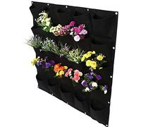 2 colores 25 bolsillos Jardineras verticales para colgar en la pared al aire libre Bolsas para tela Jardín Bolsa para plantar vertical Contenedor de cultivo de flores para colgar en la pared[1 #]