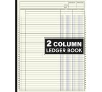 2 Column Ledger Book: Large Simple Two Column Record Keeping Book for Home Budget, Business Accounts, and Daily Expenses | Log Book for Small Business and Personal Finance
