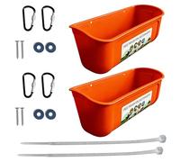 2 comederos colgantes para aves de corral, estabilidad, vertidos, para bandadas activas, pájaros, patos, solución de alimentación, comedero de aves de corral