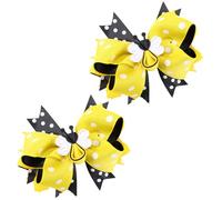 2 cómodas pinzas para el pelo con lazos de flores que añaden un toque de dibujos animados a cualquier peinado, cómodo accesorio para el cabello para mujeres