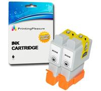 2 Compatibles BCI-24BK | BCI-21BK Cartuchos de Tinta para Canon iP1000 iP1500 iP2000 MP110 MP130 MP200 MP360 i250 i320 i350 S200X BJC-2000 BJC-2010 BJC-2100 BJC-4650 - Negro, Alta Capacidad