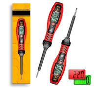 2 comprobadores de voltaje con destornillador, detector de voltaje sin contacto, comprobador de corriente con pantalla LCD, alarma de zumbador y punto de interrupción, comprobador de fase dual AC 11 V