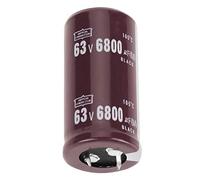 2 Condensadores Electrolíticos de 63 V, 6800 UF, 221.0 °F, Tipo Terminal a Presión para una Amplia Gama de Aplicaciones Electrónicas