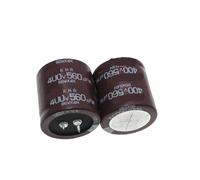 2 condensadores electrolíticos de diamante negro químico de 560 UF y 400 V, 400 V, 560 UF, 35 x 35