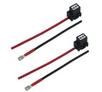 2 Conector Bombilla H1 & H3 para Faros Ficha Portalámparas de Cerámica - Casquillo Enchufe Bombillas H1 P14.5s & H3 PK22s Terminal Conexion Lámparas con cable - inclinado - para coche camion - B558