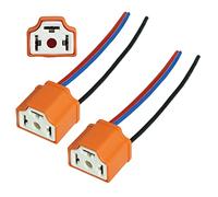 2 Conector Bombilla H4 P43t para Faros Portalámparas Enchufe de Ceramica Casquillo Bombillas H4 P43t HB2 9003 Ficha Terminal Clavija Conexion para Lámparas con cable - para coche camion - B583-2-2