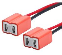 2 Conector Bombilla H7 PX26d para Faros Ficha Portalámparas de Cerámica - Casquillo Enchufe Bombillas H7 PX26d Terminal Clavija Conexion Lámparas con cable - inclinado - para coche camion quad - B565