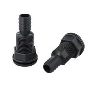 2 conectores a través del casco de plástico ABS de grado marino para hardware de cubierta de barco, gestión de flujo de agua, color negro, 3/4 pulgadas, 1 pulgada, 5/8 pulgadas (5/8 pulgadas)