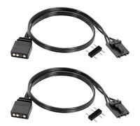 2 conectores adaptadores RGB de 4 pines a ARGB de 3 pines de 25 cm, compatible con adaptador de controlador Corsair QL LL120 iCUE Shenguang Sync Pirate Ship Light ARGB