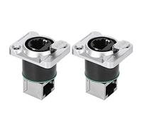 2 Conectores angulados RJ45, Enchufe de aviación ignífugo, Conector Ethernet 8P8C Impermeable IP67 con Carcasa de aleación de Zinc para Redes industriales y entornos adversos