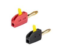 2 conectores banana de alta corriente de 4 mm, clasificación 32 A, no requiere soldadura, instalación rápida, conectores de terminales de cable