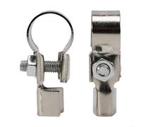 2 conectores de abrazadera de cable de batería de coche, terminal de cobre puro para conexión de cable de batería negativa positiva para coche, camión, autobús, batería