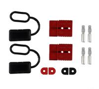 2 conectores de alimentación de batería de 120 A con tapa, terminal de cable resistente para carrito de golf solar EV 600 V (rojo)