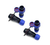 2 conectores de aviación SP13 de 4 pines, macho y hembra, conector de cable IP68 de 2 pines para lámparas exteriores, usados 200 V 5 A