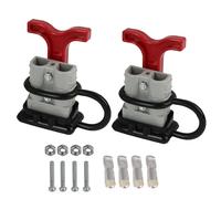 2 conectores de batería rápidos 50 A 6 AWG, conector/desconexión rápida para cables de 12 - 6 AWG, para motores de trolling y coches, barcos, con mango ergonómico