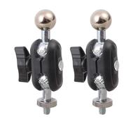 2 conectores de cabeza de bola de 17,4 mm de rosca de 1/4 pulgadas 20 UNC para soportes de cámara de rotación de 360 grados para teléfonos inteligentes y trípodes, bola de luz para selfie