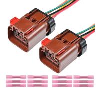 2 conectores de luz trasera para Dodge Ram 1500 2500 3500 2002-2006 3.7L/4.7L/5.7L/5.9L/8.3L, arnés de cableado de enchufe de repuesto 55077348AF 2AME77347A 55077347AE