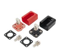 2 conectores de terminal de batería de 200 A, color rojo y negro, postes de alta corriente para almacenamiento de energía, aplicaciones de sistema de energía solar