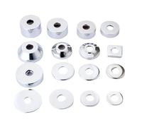 2 conectores de tubería agua 1/2" y 3/4" acero inoxidable for grifo, cubierta decorativa, panel válvula angular pared for accesorios cocina lingli(C19)