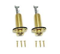 2 conectores monofónicos para guitarra eléctrica acústica de 6,35 mm, enchufe de botón de correa de guitarra, enchufe de salida